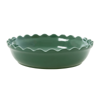 Large Stoneware Pie Dish in Forest Green by Rice DK
